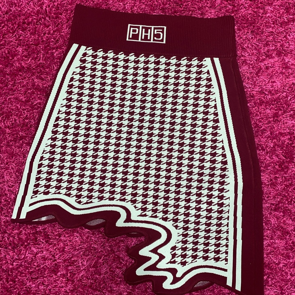 PH5 Alpine asymmetric mini skirt